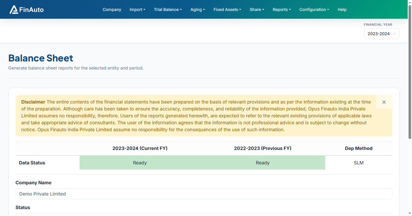 Customize reports grid with accounting policy entries