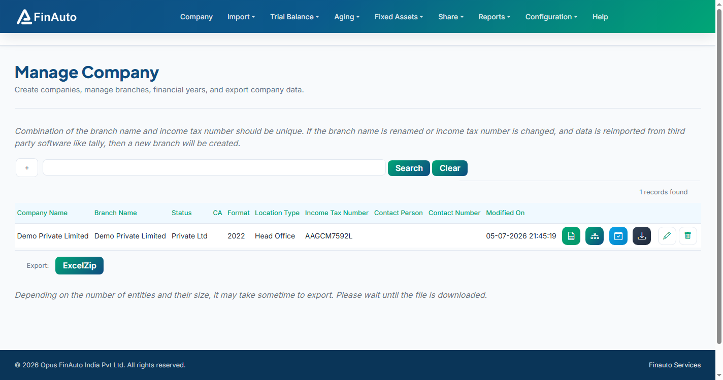 Shareholders grid with holder categories
